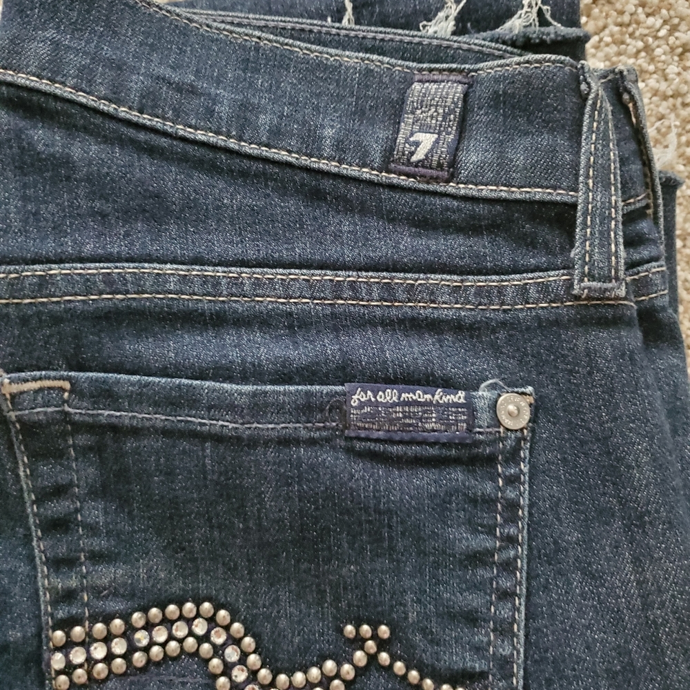 For all mankind bootcut, jewel pkts jeans, size 4